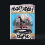 Tarjeta de cumpleaños para Brother<br><div class="desc">Tarjeta de cumpleaños para Brother con un DJ diseñado por alteración física y vendido exclusivamente por Zazzle</div>