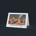 Tarjeta de cumpleaños para Brother<br><div class="desc">Esta pintura digital muestra una grúa de Sandhill de la madre que alimenta dos semana-viejo-polluelos.  Hace una tarjeta de cumpleaños chistosa.</div>