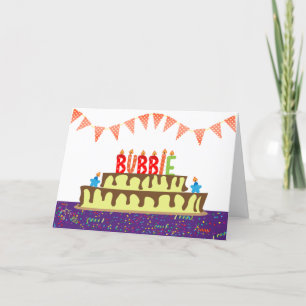 Tarjeta de cumpleaños para Bubbie