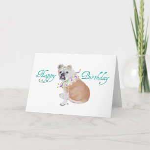 Tarjeta de cumpleaños para Bulldog Inglés