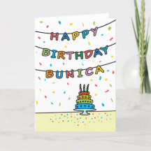 Tarjeta de cumpleaños para Bunica