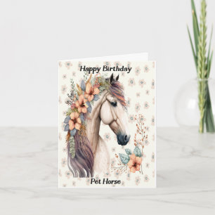 Tarjeta de cumpleaños para caballo Mascota