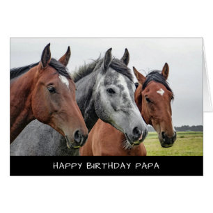 Tarjeta de cumpleaños para caballos