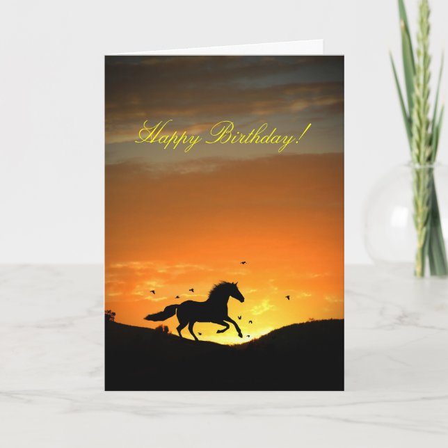 Tarjeta de cumpleaños para caballos (Anverso)
