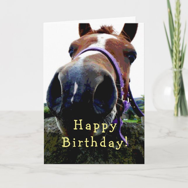 Tarjeta de cumpleaños para caballos (Anverso)