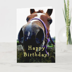 Tarjeta de cumpleaños para caballos