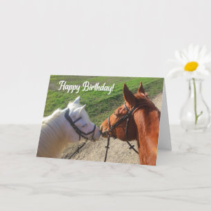 Tarjeta de cumpleaños para caballos