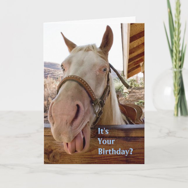 Tarjeta de cumpleaños para caballos (Anverso)