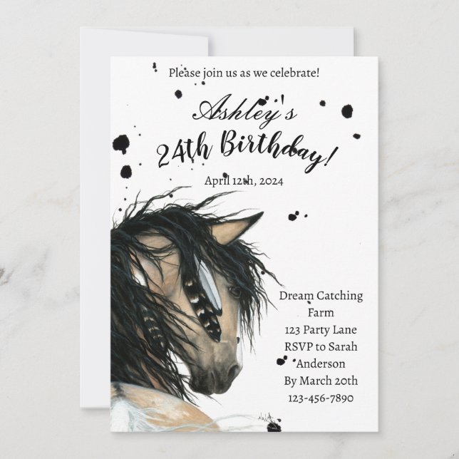 Tarjeta de cumpleaños para caballos de Amylyn Bihr (Anverso)