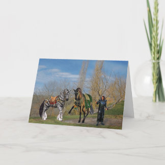 Tarjeta de cumpleaños para caballos mágicos