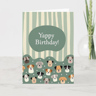 Tarjeta de cumpleaños para cachorro caprichosa
