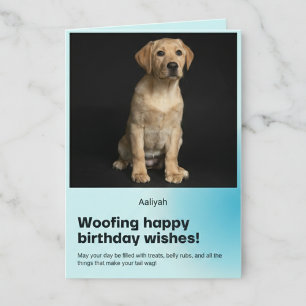 Tarjeta de cumpleaños para cachorro de Labrador Re