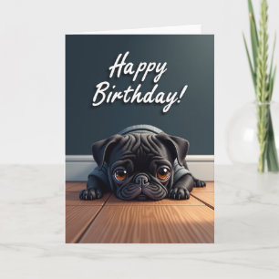 Tarjeta de cumpleaños para cachorro inocente