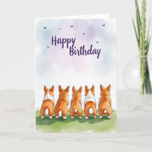 Tarjeta de cumpleaños para cachorros dulces
