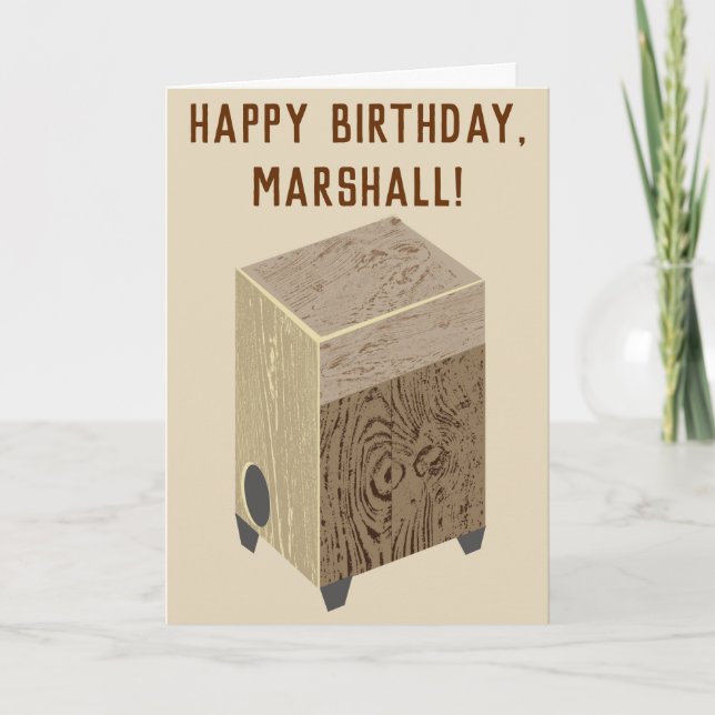 Tarjeta de cumpleaños para Cajon Drum (Anverso)