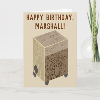 Tarjeta de cumpleaños para Cajon Drum