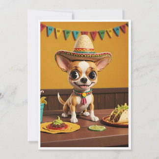 Tarjeta de cumpleaños para Chihuahua
