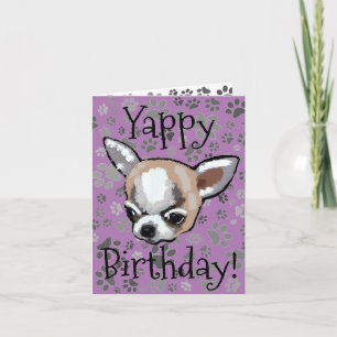 Tarjeta de cumpleaños para Chihuahua Yappy