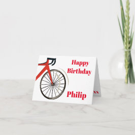 Tarjeta de cumpleaños para ciclismo de carretera r