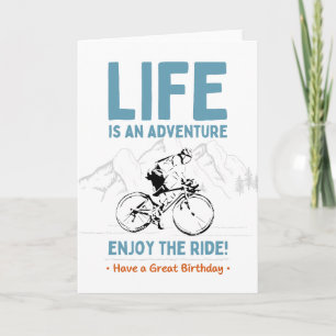 Tarjeta de cumpleaños para ciclista, Disfruta el v