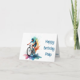 Tarjeta de cumpleaños para ciclistas de la marina 