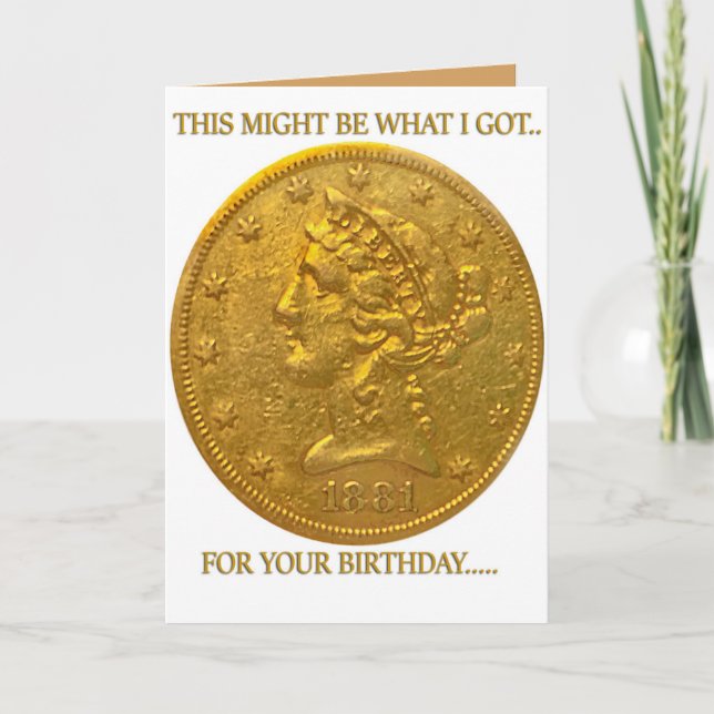 Tarjeta de cumpleaños para coleccionistas de moned (Anverso)