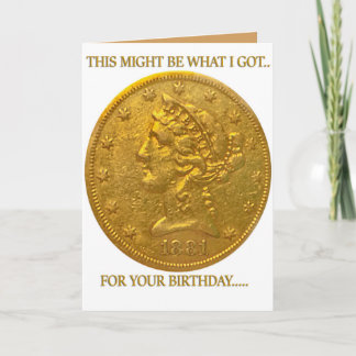 Tarjeta de cumpleaños para coleccionistas de moned