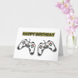 Tarjeta de cumpleaños para controladores de juegos