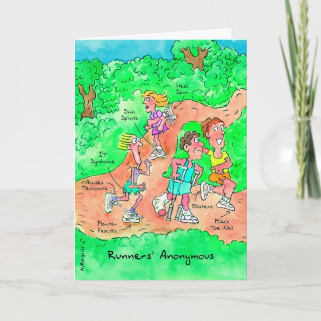 Tarjeta de cumpleaños para corredor - Corredores A (Anverso)