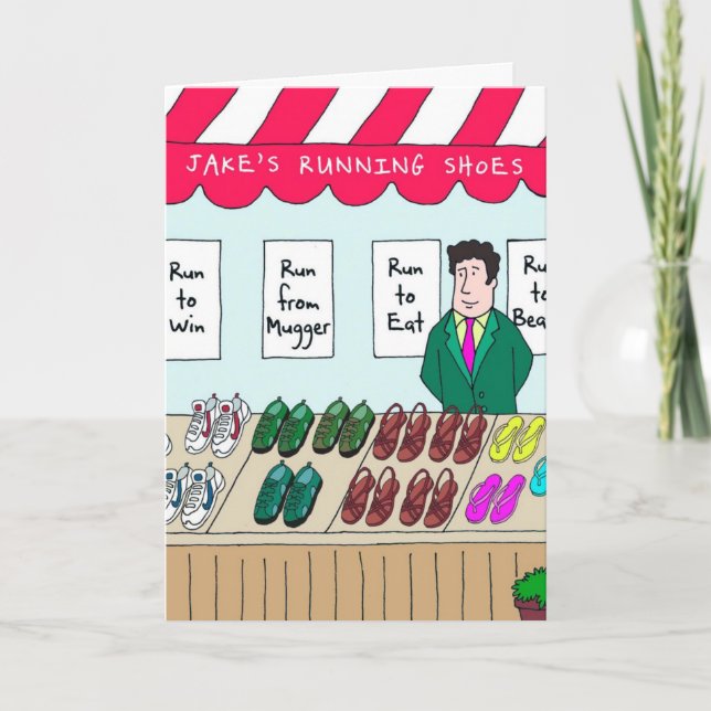 Tarjeta de cumpleaños para corredor - Jake's Runni (Anverso)