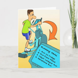 Tarjeta de cumpleaños para corredor - Trac en ejec
