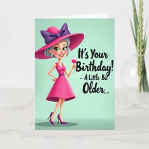 Tarjeta de cumpleaños para dama glamurosa