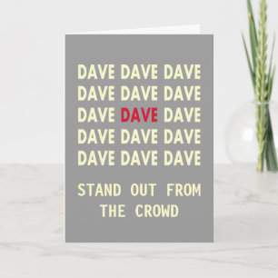 Tarjeta de cumpleaños para DAVE