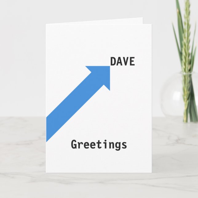 Tarjeta de cumpleaños para DAVE (Anverso)
