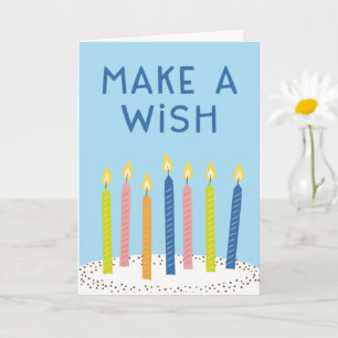 Tarjeta de cumpleaños para desear - azul