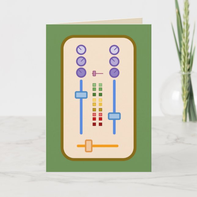 Tarjeta de cumpleaños para DJ (Anverso)