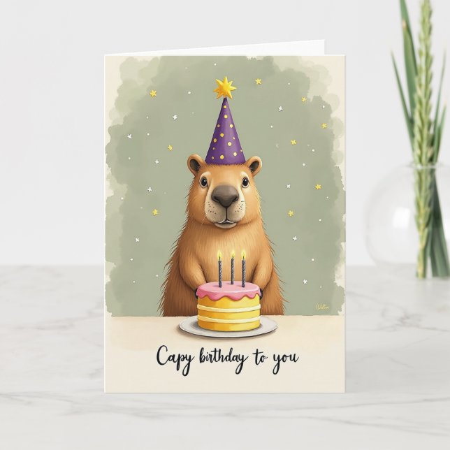 Tarjeta de cumpleaños para dulce criatura (Anverso)