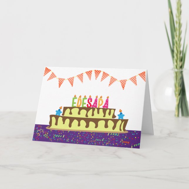 Tarjeta de cumpleaños para Edesapa (Anverso)
