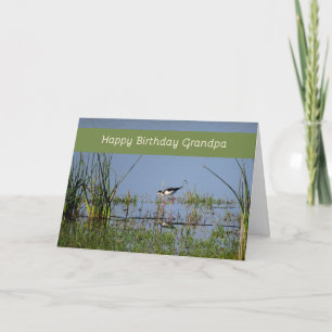 Tarjeta de cumpleaños para el abuelo con naturalez