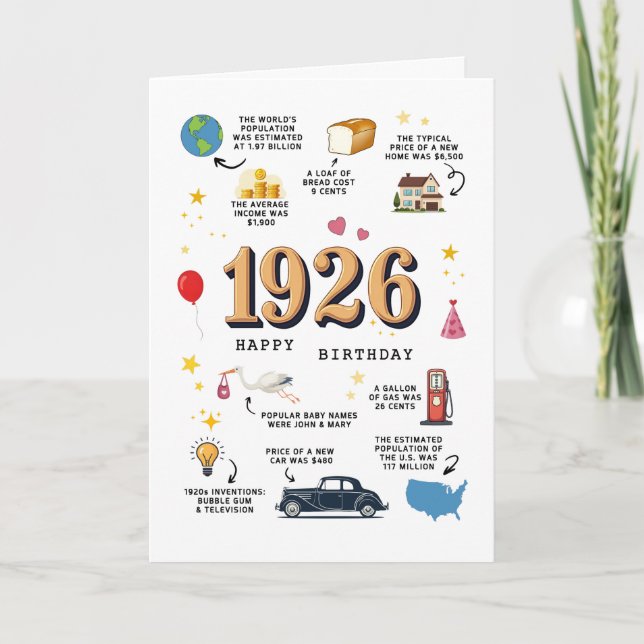 Tarjeta De Cumpleaños Para El Abuelo De 1926 (Anverso)