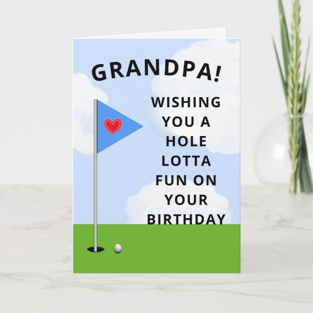 Tarjeta de cumpleaños para el Abuelo Golf (Anverso)