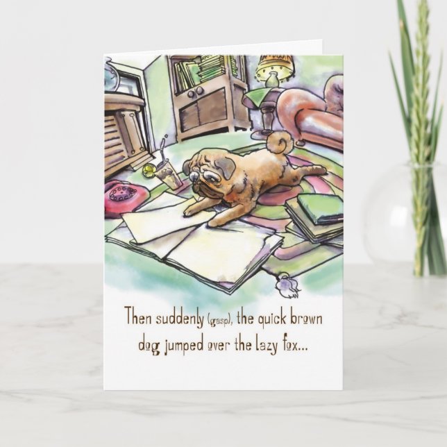 Tarjeta de cumpleaños para el amante del perro - (Anverso)
