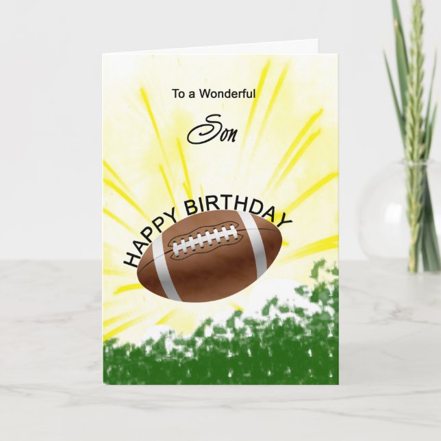 Tarjeta de cumpleaños para el fútbol del hijo (Anverso)