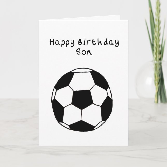 Tarjeta de cumpleaños para el fútbol del hijo (Anverso)