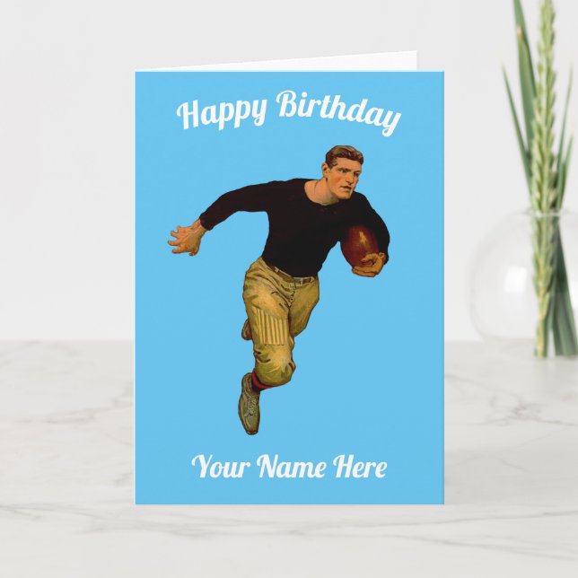 Tarjeta de cumpleaños para el fútbol estadounidens (Anverso)