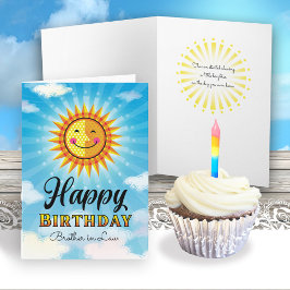 Tarjeta de cumpleaños para el hermano de sol sonri