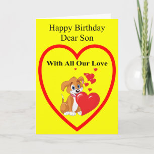 Tarjeta de cumpleaños para el hijo