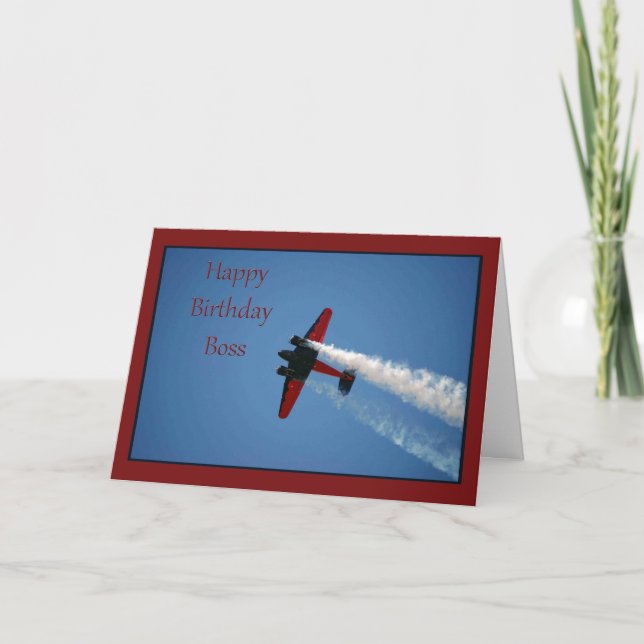 Tarjeta De Cumpleaños Para El Jefe (Anverso)