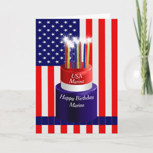 Tarjeta de cumpleaños para el marine mientras esta