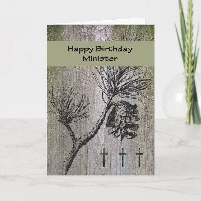 Tarjeta de cumpleaños para el ministro, religioso (Anverso)